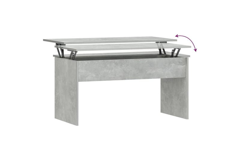 beBasic Salongbord betonggrå 102x50,5x52,5 cm konstruert tre - GrÃ¥ - Lampebord & sidebord - Brettbord og småbord