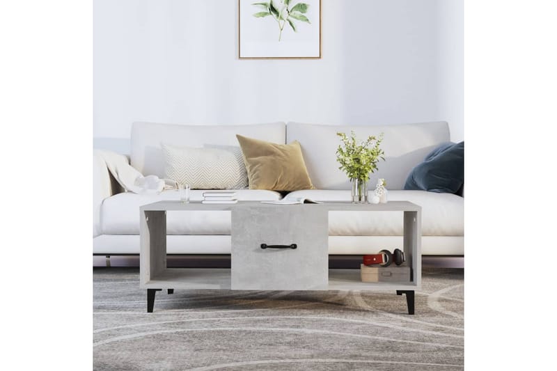 beBasic Salongbord betonggrå 102x50x40 cm konstruert tre - GrÃ¥ - Møbler - Bord - Avlastningsbord - Lampebord & sidebord