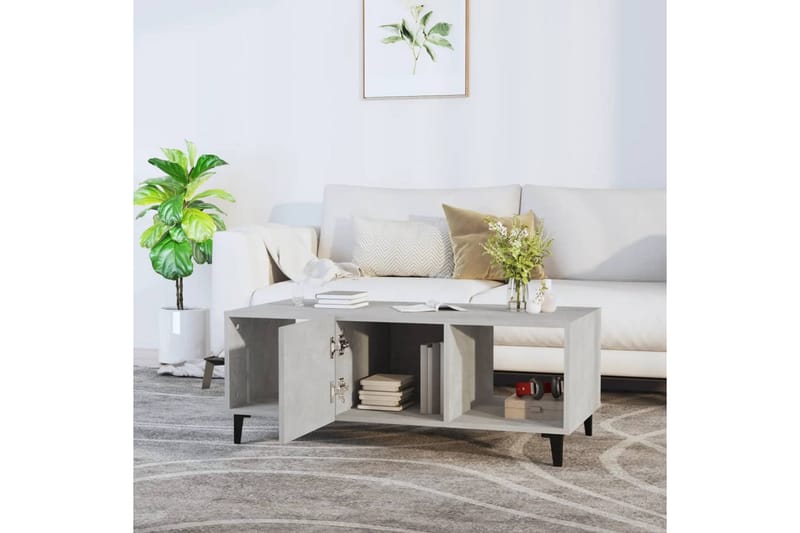 beBasic Salongbord betonggrå 102x50x40 cm konstruert tre - GrÃ¥ - Møbler - Bord - Avlastningsbord - Lampebord & sidebord