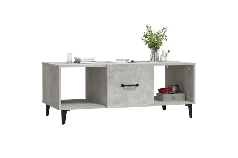 beBasic Salongbord betonggrå 102x50x40 cm konstruert tre - GrÃ¥ - Møbler - Bord - Avlastningsbord - Lampebord & sidebord