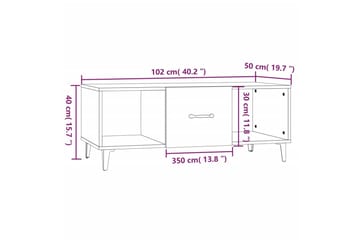 beBasic Salongbord betonggrå 102x50x40 cm konstruert tre - GrÃ¥ - Møbler - Bord - Avlastningsbord - Lampebord & sidebord
