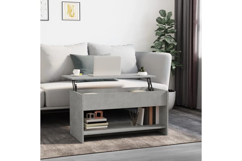 beBasic Salongbord betonggrå 102x50x52,5 cm konstruert tre - GrÃ¥ - Møbler - Bord - Avlastningsbord - Lampebord & sidebord