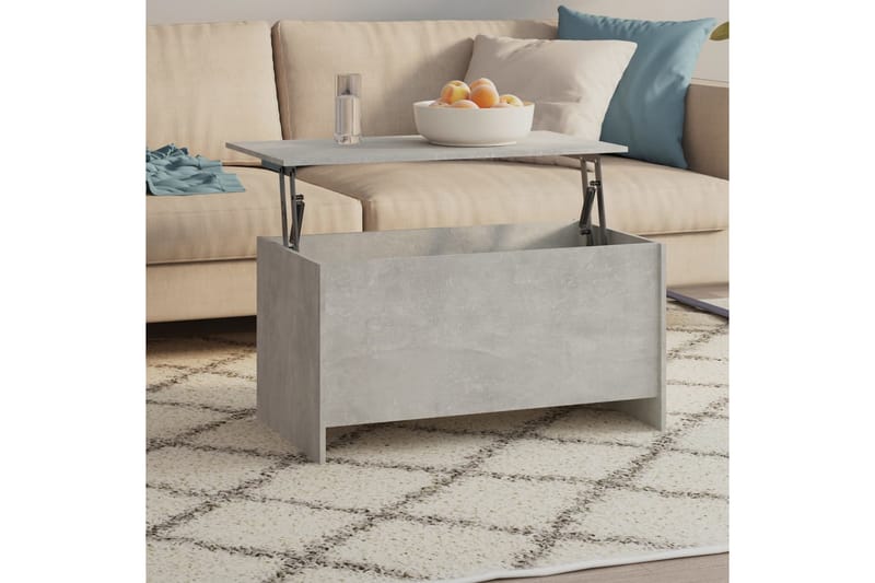 beBasic Salongbord betonggrå 102x55,5x52,5 cm konstruert tre - GrÃ¥ - Møbler - Bord - Avlastningsbord - Lampebord & sidebord