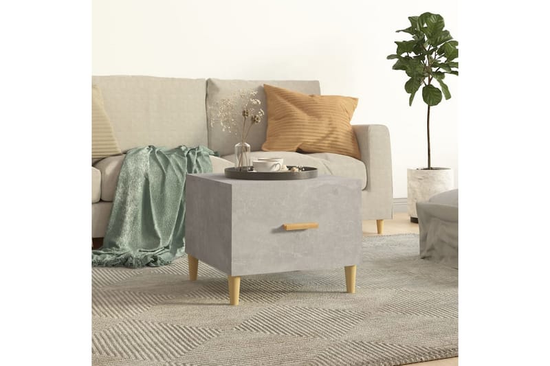 beBasic Salongbord betonggrå 50x50x40 cm konstruert tre - GrÃ¥ - Møbler - Bord - Avlastningsbord - Lampebord & sidebord