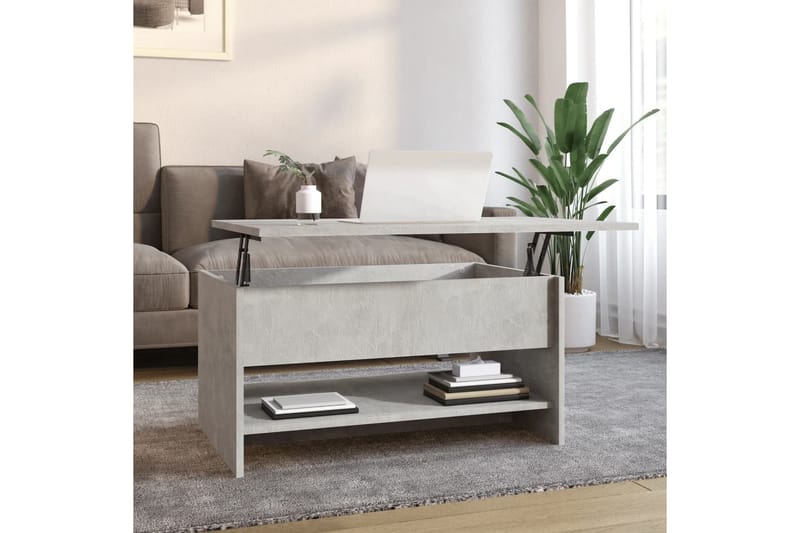 beBasic Salongbord betonggrå 80x50x40 cm konstruert tre - GrÃ¥ - Møbler - Bord - Avlastningsbord - Lampebord & sidebord