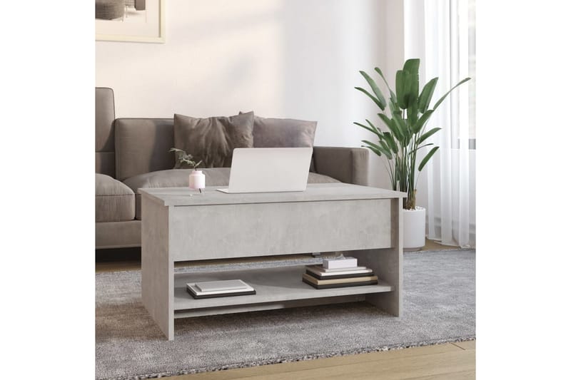 beBasic Salongbord betonggrå 80x50x40 cm konstruert tre - GrÃ¥ - Møbler - Bord - Avlastningsbord - Lampebord & sidebord