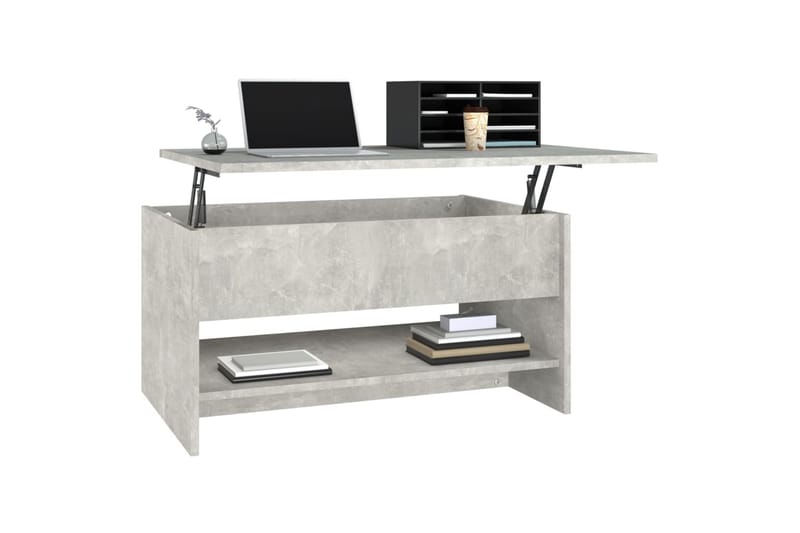 beBasic Salongbord betonggrå 80x50x40 cm konstruert tre - GrÃ¥ - Møbler - Bord - Avlastningsbord - Lampebord & sidebord