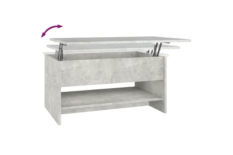 beBasic Salongbord betonggrå 80x50x40 cm konstruert tre - GrÃ¥ - Møbler - Bord - Avlastningsbord - Lampebord & sidebord