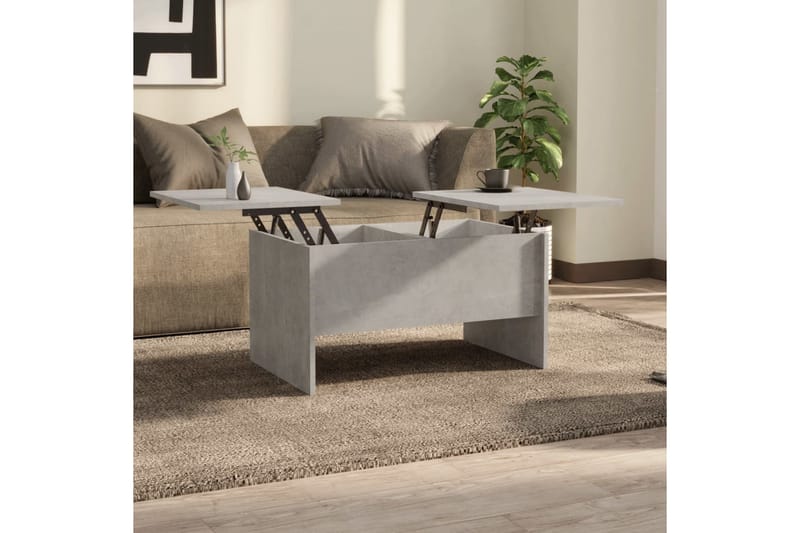 beBasic Salongbord betonggrå 80x50x42,5 cm konstruert tre - GrÃ¥ - Møbler - Bord - Avlastningsbord - Lampebord & sidebord