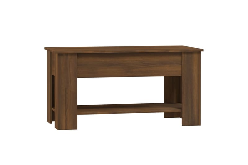 beBasic Salongbord brun eik 101x49x52 cm konstruert tre - Brun - Møbler - Bord - Avlastningsbord - Lampebord & sidebord