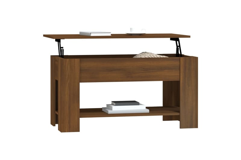 beBasic Salongbord brun eik 101x49x52 cm konstruert tre - Brun - Møbler - Bord - Avlastningsbord - Lampebord & sidebord