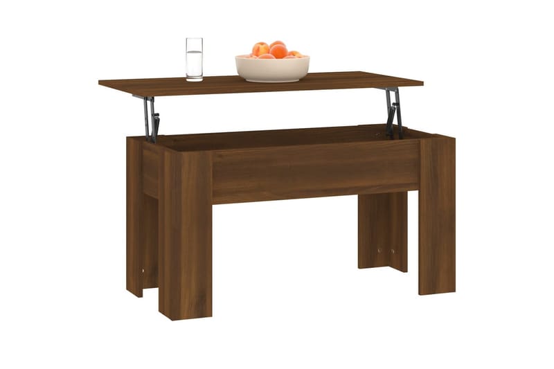 beBasic Salongbord brun eik 101x49x52 cm konstruert tre - Brun - Lampebord & sidebord - Brettbord og småbord