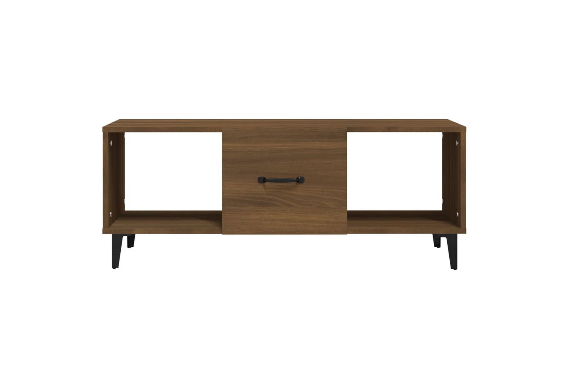 beBasic Salongbord brun eik 102x50x40 cm konstruert tre - Brun - Møbler - Bord - Avlastningsbord - Lampebord & sidebord