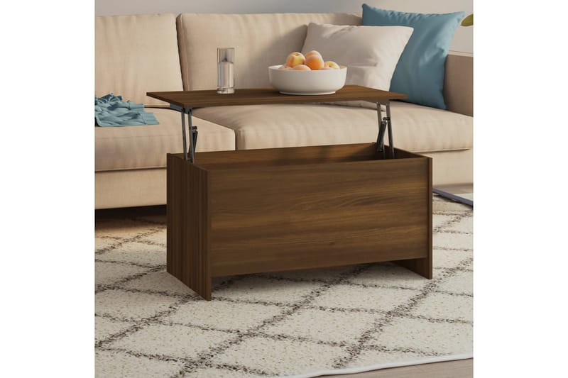 beBasic Salongbord brun eik 102x55,5x52,5 cm konstruert tre - Brun - Møbler - Bord - Avlastningsbord - Lampebord & sidebord