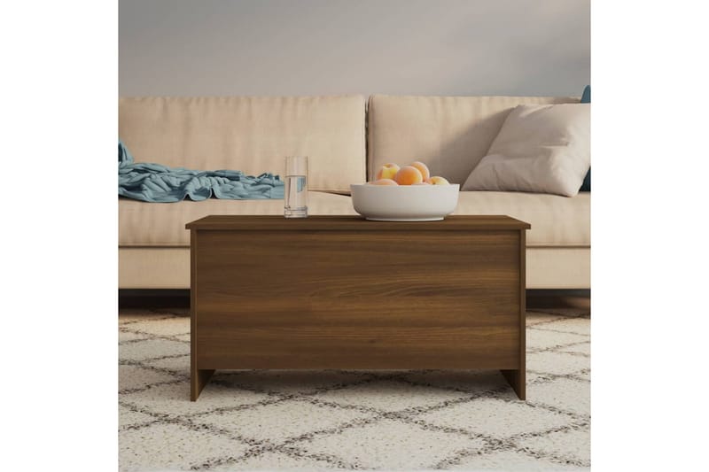 beBasic Salongbord brun eik 102x55,5x52,5 cm konstruert tre - Brun - Lampebord & sidebord - Brettbord og småbord