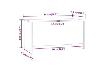 beBasic Salongbord brun eik 102x55,5x52,5 cm konstruert tre - Brun - Møbler - Bord - Avlastningsbord - Lampebord & sidebord