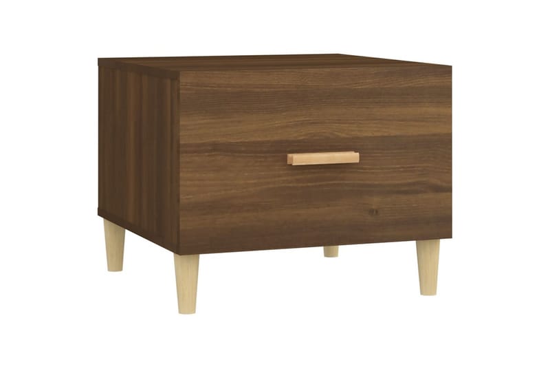 beBasic Salongbord brun eik 50x50x40 cm konstruert tre - Brun - Møbler - Bord - Avlastningsbord - Lampebord & sidebord