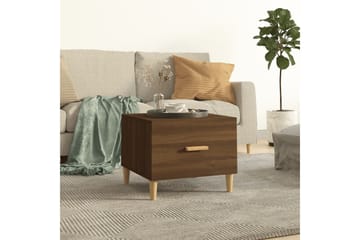 beBasic Salongbord brun eik 50x50x40 cm konstruert tre - Brun - Møbler - Bord - Avlastningsbord - Lampebord & sidebord