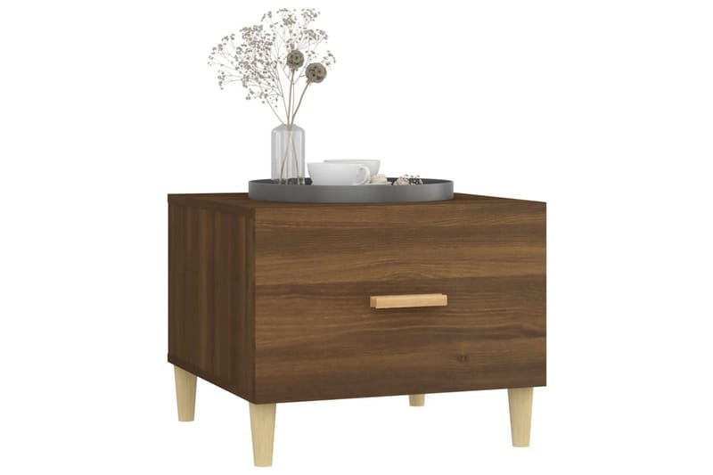beBasic Salongbord brun eik 50x50x40 cm konstruert tre - Brun - Møbler - Bord - Avlastningsbord - Lampebord & sidebord