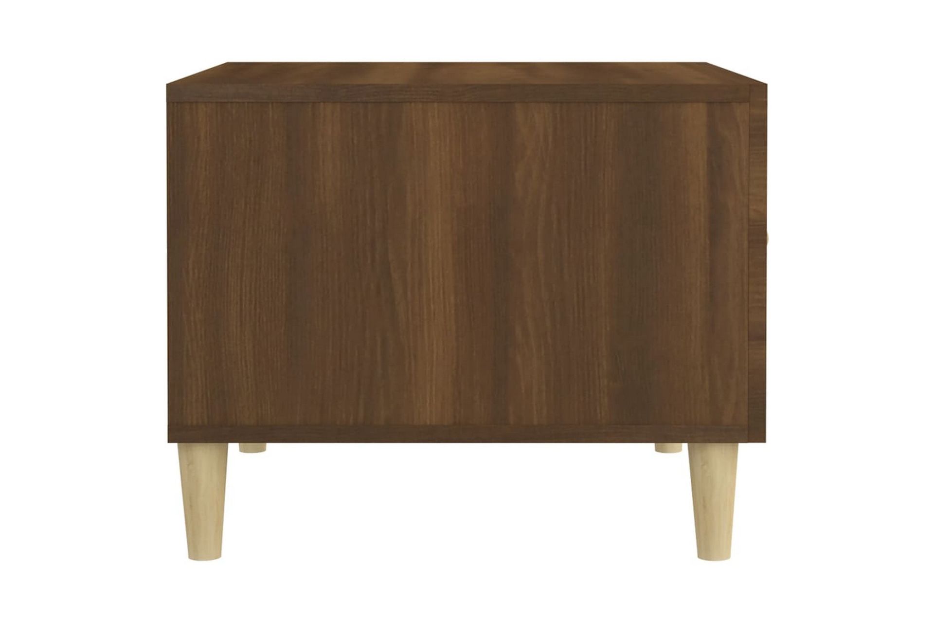 beBasic Salongbord brun eik 50x50x40 cm konstruert tre - Brun - Møbler - Bord - Avlastningsbord - Lampebord & sidebord