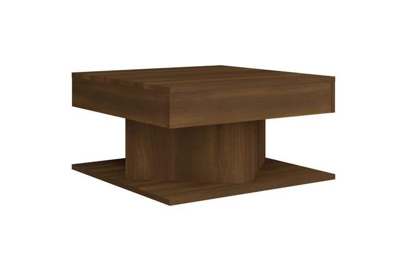 beBasic Salongbord brun eik 57x57x30 cm konstruert tre - Brun - Lampebord & sidebord - Brettbord og småbord