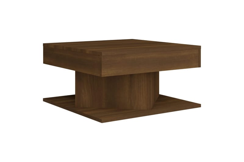 beBasic Salongbord brun eik 57x57x30 cm konstruert tre - Brun - Møbler - Bord - Avlastningsbord - Lampebord & sidebord