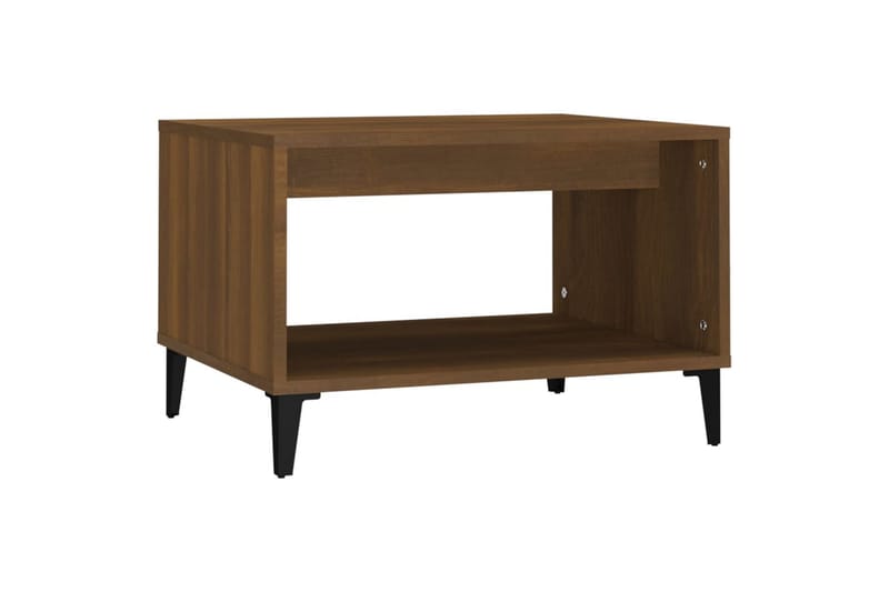 beBasic Salongbord brun eik 60x50x40 cm konstruert tre - Brun - Møbler - Bord - Avlastningsbord - Lampebord & sidebord