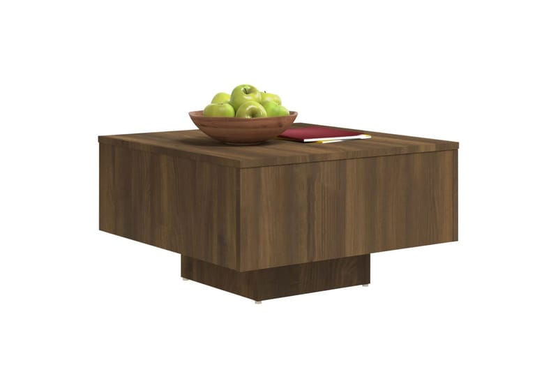 beBasic Salongbord brun eik 60x60x31,5 cm konstruert tre - Brun - Lampebord & sidebord - Brettbord og småbord