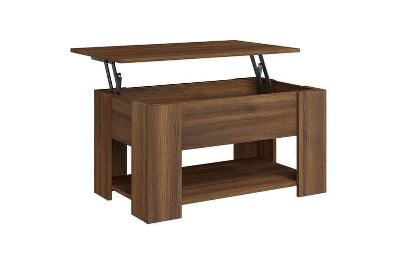 beBasic Salongbord brun eik 79x49x41 cm konstruert tre - Brun - Møbler - Bord - Avlastningsbord - Lampebord & sidebord