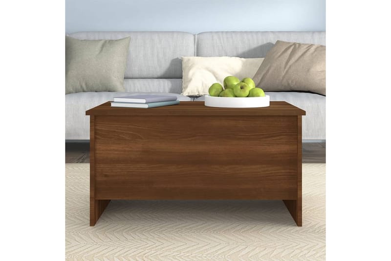 beBasic Salongbord brun eik 80x55,5x41,5 cm konstruert tre - Brun - Møbler - Bord - Avlastningsbord - Lampebord & sidebord