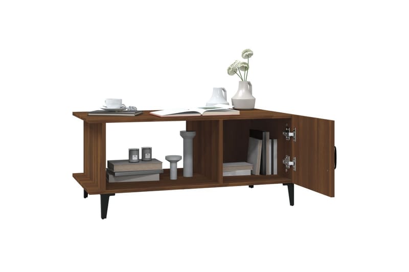 beBasic Salongbord brun eik 90x50x40 cm konstruert tre - Brun - Møbler - Bord - Avlastningsbord - Lampebord & sidebord