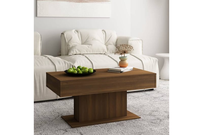 beBasic Salongbord brun eik 96x50x45 cm konstruert tre - Brun - Møbler - Bord - Avlastningsbord - Lampebord & sidebord