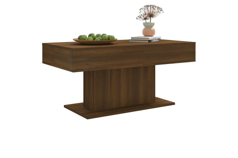 beBasic Salongbord brun eik 96x50x45 cm konstruert tre - Brun - Møbler - Bord - Avlastningsbord - Lampebord & sidebord