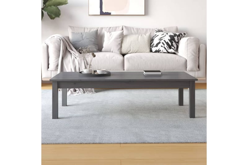 beBasic Salongbord grå 110x50x30 cm heltre furu - GrÃ¥ - Møbler - Bord - Avlastningsbord - Lampebord & sidebord