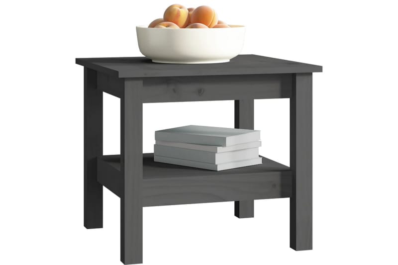 beBasic Salongbord grå 45x45x40 cm heltre furu - GrÃ¥ - Møbler - Bord - Avlastningsbord - Lampebord & sidebord