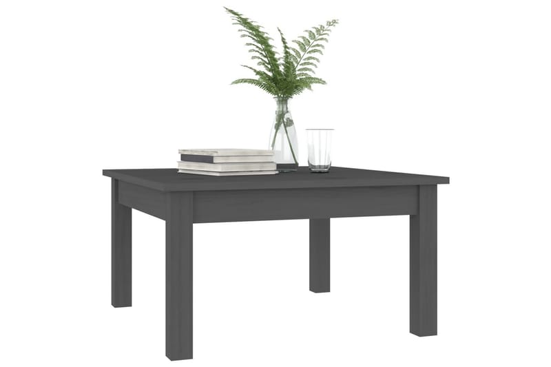 beBasic Salongbord grå 55x55x30 cm heltre furu - GrÃ¥ - Møbler - Bord - Avlastningsbord - Lampebord & sidebord