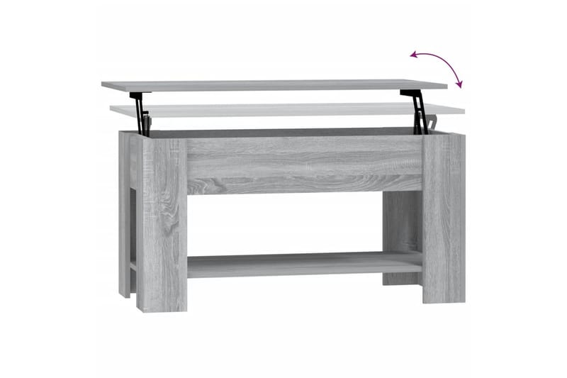 beBasic Salongbord grå sonoma 101x49x52 cm konstruert tre - GrÃ¥ - Møbler - Bord - Avlastningsbord - Lampebord & sidebord