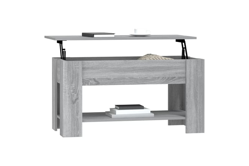 beBasic Salongbord grå sonoma 101x49x52 cm konstruert tre - GrÃ¥ - Møbler - Bord - Avlastningsbord - Lampebord & sidebord