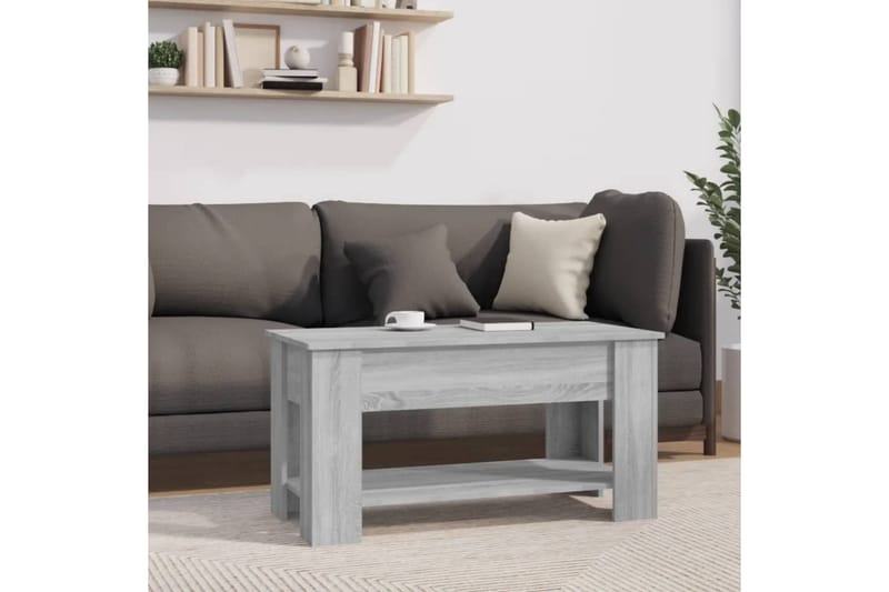 beBasic Salongbord grå sonoma 101x49x52 cm konstruert tre - GrÃ¥ - Møbler - Bord - Avlastningsbord - Lampebord & sidebord
