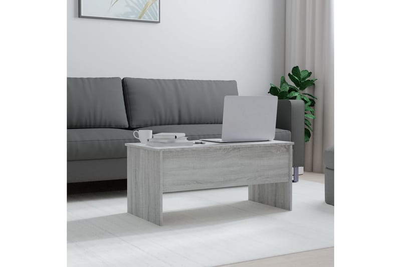 beBasic Salongbord grå sonoma 102x50,5x46,5 cm konstruert tre - GrÃ¥ - Møbler - Bord - Avlastningsbord - Lampebord & sidebord