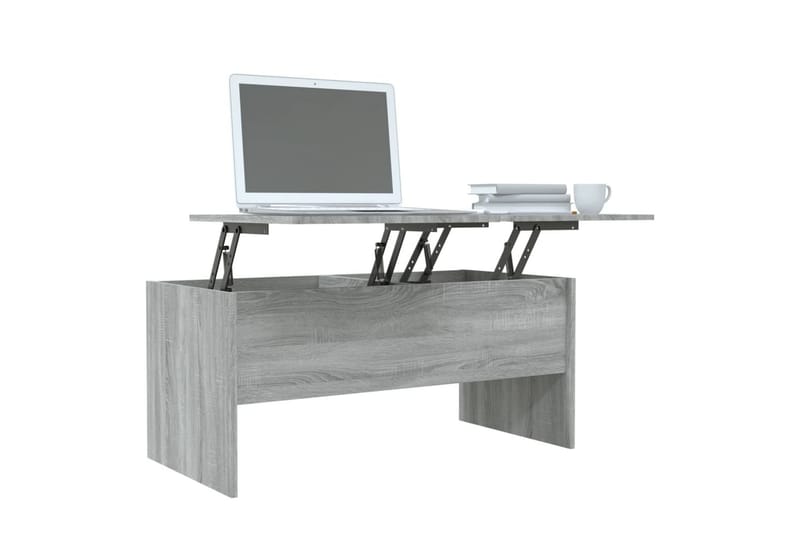 beBasic Salongbord grå sonoma 102x50,5x46,5 cm konstruert tre - GrÃ¥ - Møbler - Bord - Avlastningsbord - Lampebord & sidebord