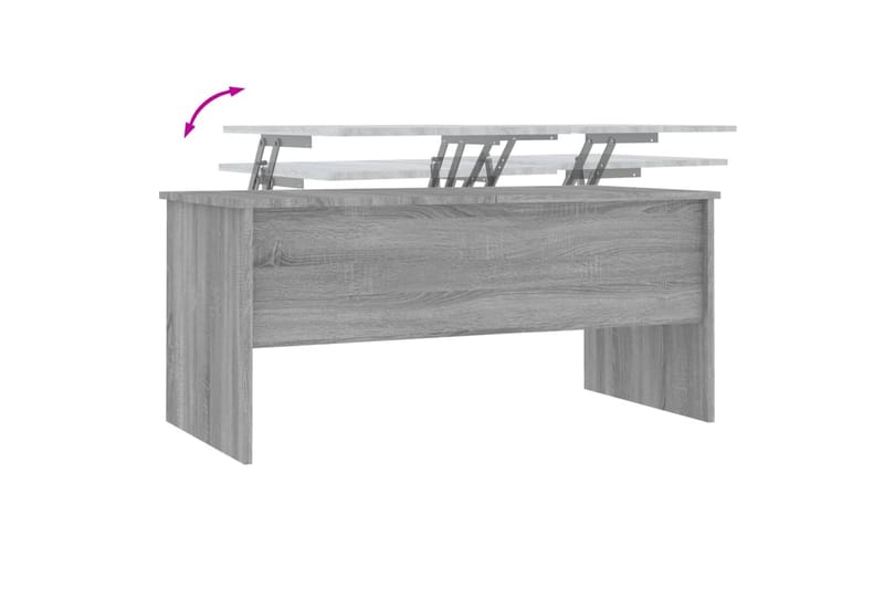 beBasic Salongbord grå sonoma 102x50,5x46,5 cm konstruert tre - GrÃ¥ - Møbler - Bord - Avlastningsbord - Lampebord & sidebord