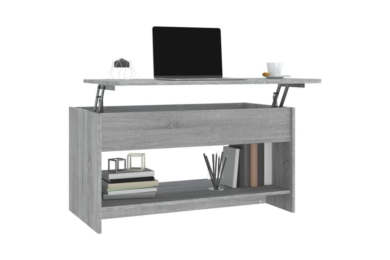 beBasic Salongbord grå sonoma 102x50x52,5 cm konstruert tre - GrÃ¥ - Møbler - Bord - Avlastningsbord - Lampebord & sidebord