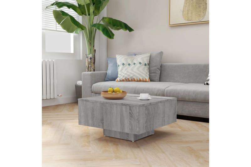 beBasic Salongbord grå sonoma 60x60x31,5 cm konstruert tre - GrÃ¥ - Møbler - Bord - Avlastningsbord - Lampebord & sidebord