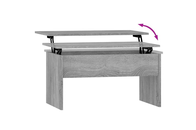 beBasic Salongbord grå sonoma 80x50,5x41,5 cm konstruert tre - GrÃ¥ - Møbler - Bord - Avlastningsbord - Lampebord & sidebord