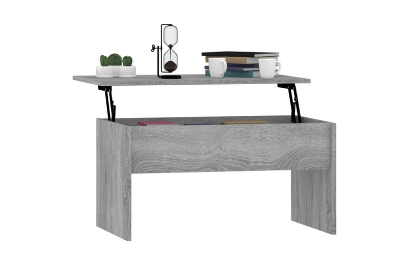 beBasic Salongbord grå sonoma 80x50,5x41,5 cm konstruert tre - GrÃ¥ - Møbler - Bord - Avlastningsbord - Lampebord & sidebord