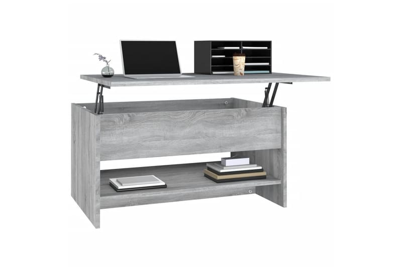 beBasic Salongbord grå sonoma 80x50x40 cm konstruert tre - GrÃ¥ - Møbler - Bord - Avlastningsbord - Lampebord & sidebord