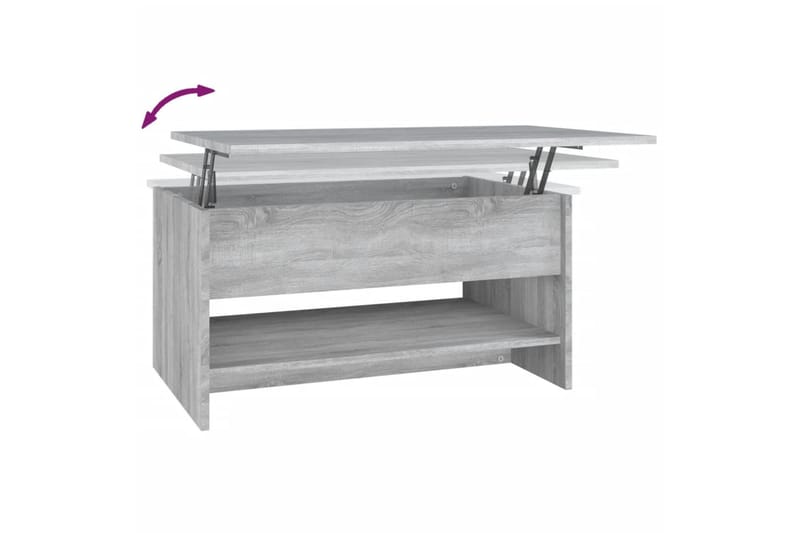 beBasic Salongbord grå sonoma 80x50x40 cm konstruert tre - GrÃ¥ - Lampebord & sidebord - Brettbord og småbord