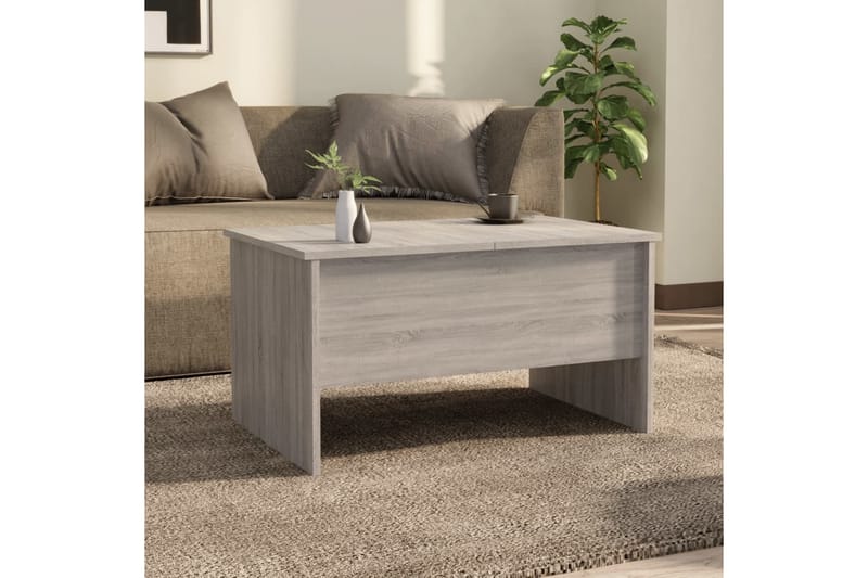 beBasic Salongbord grå sonoma 80x50x42,5 cm konstruert tre - GrÃ¥ - Møbler - Bord - Avlastningsbord - Lampebord & sidebord