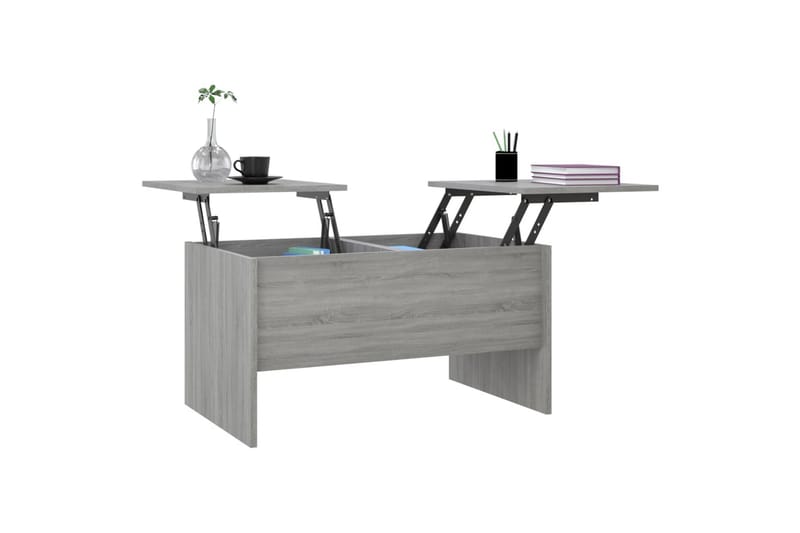 beBasic Salongbord grå sonoma 80x50x42,5 cm konstruert tre - GrÃ¥ - Møbler - Bord - Avlastningsbord - Lampebord & sidebord